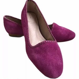 LANDS’ END Vanessa Wild Orchid Suede Flats 9D-Wide